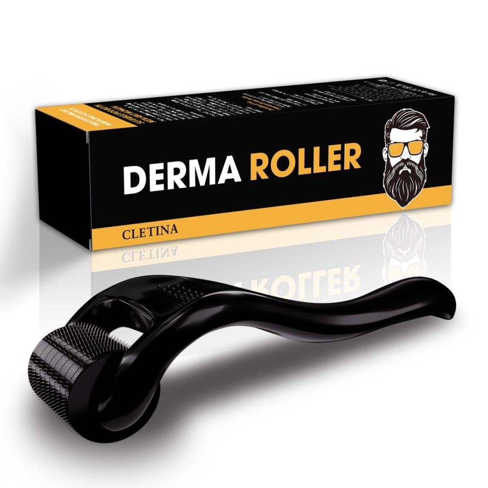 CLETINA 540 Titanium Derma Roller, Microneedle Roller for Men Women Home Use 0.25mm, Derma Skin Care Tool