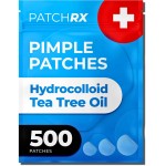 PatchRx Pimple Patches for Face (500 Patches), Hydrocolloid Acne Patches with Tea Tree Oil, Pimple Patch Pimple Stickers - Hydrocolloid Patch Acne Dots - Acne Pimple Patches For Face - Zit Patches