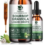 (2 Pack) Soursop Graviola Leaf Extract Liquid Drop Plus Pure Botanical Sea Moss for Cell Support & Regeneration, Immunity, Liver, Gut & Antioxidant - Soursop Bitters Liquid, Natural Flavor, 1 Fl Oz