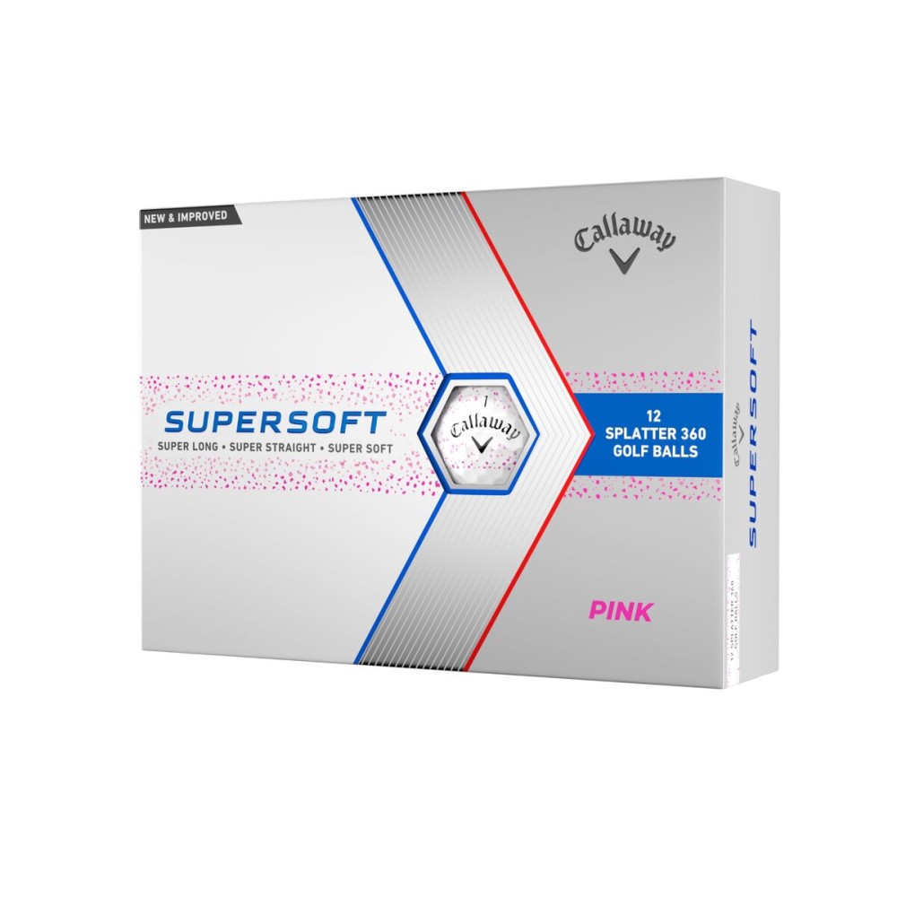 Callaway Golf Supersoft Golf Balls (2023 Version, Pink Splatter)