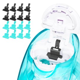 FireAnt Silicone Saline Pods Refills Accessories Compatible with Navage Nasal Care, 16 Pack Reusable Silicone Salt Pads Refills Replacements, Easy Operation (Blue 8 + Black 8 Packs)