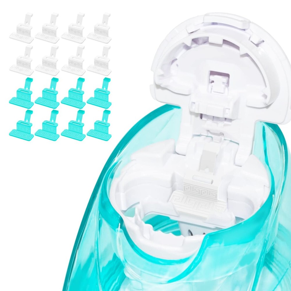 FireAnt Silicone Saline Pods Refills Accessories Compatible with Navage Nasal Care, 16 Pack Reusable Silicone Salt Pads Refills Replacements, Easy Operation (Blue 8 + White 8 Packs)