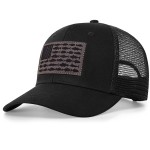 Naicissism American Fish Flag Trucker Hat, Fishing Gifts for Men, Outdoor Snapback Fishing Hat Perfect for Fishing and Daily Use