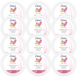 Dove Body Love Beauty Cream, Lightweight, Fast-Absorbing Face and Body Cream for Normal to Dry Skin, 24-Hour Moisture, Luxuriously Scented Face Cream, Hand & Body Lotion, 5.07 Fl Oz (Pack of 12)