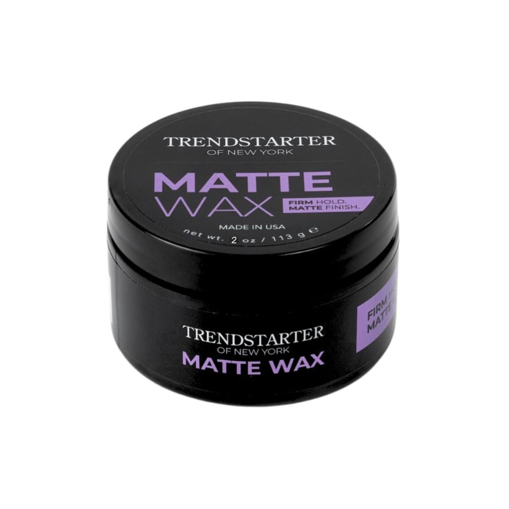 TRENDSTARTER - Men\'s Firm Hold Travel-Size Pomade (2oz) - Matte Finish, Water-Based, Flake-Free Styling Wax for All Hair Types