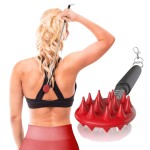 Cactus Scratcher Extendable Keychain Back Scratcher - 16 Long Stick Double Sided Retractable Scratching Tool for Hand, Neck, Head, and Body - Universal Gift for Family, Pets, and Friends, Red