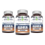 Amazing Formulas Magnesium Oxide 500 mg Capsules Supplement | Non-GMO | Gluten Free | Made in USA (90 Count | 3 Pack)