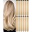 Olldag 12 PCS Blonde Hair Extensions Clip in for Kids, 22 Inch Colored Party Synthetic Neon Highlights Extensions, Rainbow Hair Accessories for Girls Women Hair Pieces