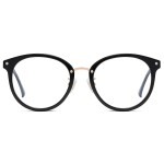 SOJOS Retro Round TR90 Blue Light Reading Glasses Womens Mens Readers Computer Glasses Eyewear Frame SJ9001, Black Frame 2.00 x