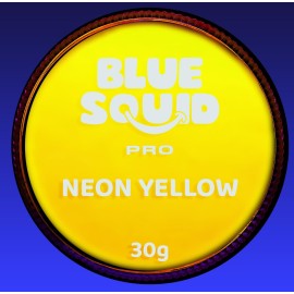 Blue Squid Face Paint Water Based Single Cake Professional Face Paint & Body Paint - Water Activated, Kids Adults Face Painting for Costume, Halloween Makeup, Cosplay - Neon Yellow Face Paint 30g