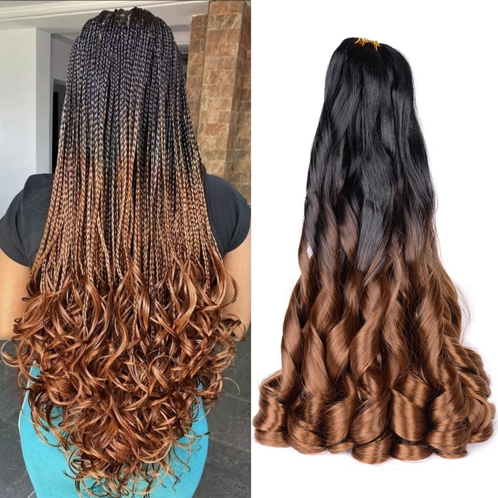 French Curl Braiding Hair,Loose Wavy Spanish Curly Braiding Hair 20 Inch 75g/Pack French Curly Crochet Hair 5Packs Crochet Hair Extensions for Women(B29,5packs,20inch)