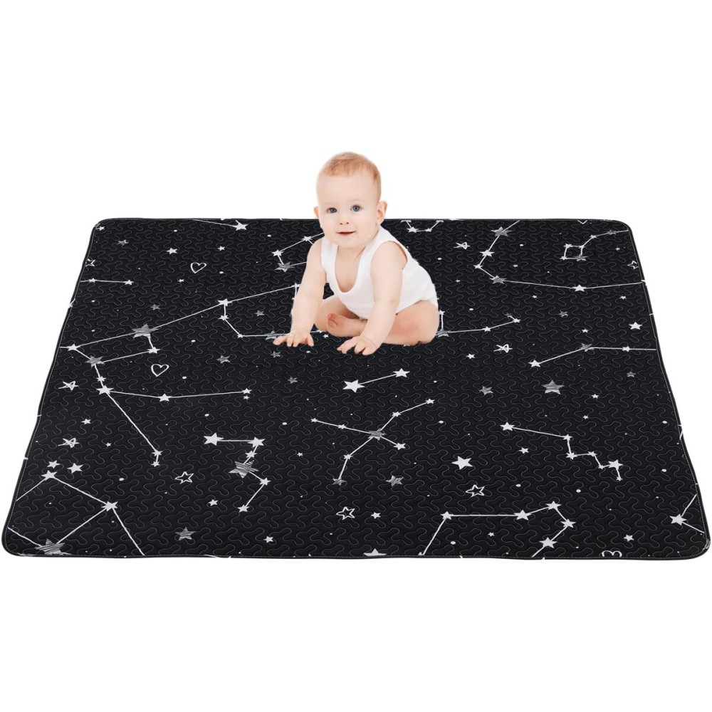 50x50 Play Mat for Playpen Foldable Baby Play Mat Large Tummy Time Mat, Non Slip Washable Baby Play Mats for Floor, Portable Travel Baby Crawling Mats for Toddlers and Infants