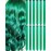Olldag 12 PCS Dark Green Clip-In Straight Hair Extensions, 22 Inch Colored Party Synthetic Neon Highlights, Rainbow Hair Accessories for Girls Women Kids