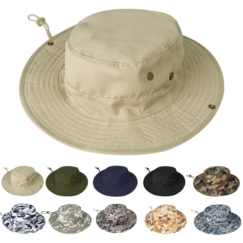 Sun Hats for Men Women Boonie Hat Foldable Fishing Hats UPF 50+ Bucket Hat for Hiking Garden Safari Beach