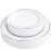 FLOWERCAT 60PCS Silver Plastic Plates - Heavy Duty White and Silver Plastic Plates Disposable - Include 30PCS 10.25inch Dinner Plates and 30PCS 7.5inch Dessert Plates for Wedding&New Year&Christmas