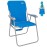 WEJOY Folding Beach Chair for Adults, Lightweight Beach Chair with Shoulder Straps, High Back Camping Chairs with Hard Armrest, Supports 300lbs for Outdoor Lawn Concert (Blue)