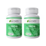EZ Melts Dissolvable Iron Supplement 18 mg, Sugar-Free, 3-Month Supply - 180 Count (Pack of 2)