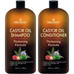 Castor Oil Shampoo and Conditioner - An Anti Hair Loss Set Thickening formula For Hair Regrowth, Anti Thinning Sulfate Free For Men & Women Anti Dandruff Treatment - 16 oz
