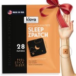Klova Melatonin-Free Sleep Patches for Adults | Natural Sleep Aid with Ashwagandha, Valerian, GABA & L-Theanine | Fall Asleep Faster, Stay Asleep Longer & Wake Refreshed | 28 Patches