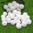 THIODOON Practice Golf Balls 24 Pack Limited Flight Golf Balls 40mm Hollow Plastic Golf Training Balls Colored Airflow Golf Balls for Swing Practice Driving Range Home Use Indoor (White,24 pcs)
