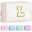 TOPEAST Personalized Birthday Gifts for Women, Preppy Patch Makeup Bag, Chenille Letter Pouch Cosmetic Bag, Travel Organizer, Gifts for Friends, Cute Stuff for Women (White L)