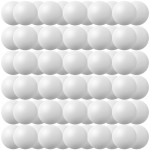 40MM Ping Pong Balls, 50 or 80 Pack Assorted Colored Tennis Balls Multi Color Plastic Balls Fun Beer Ping Pong Balls Bulk for Beer Pong Balls, Arts and Craft, Party Decoration, Cat Balls (80pcs-White)