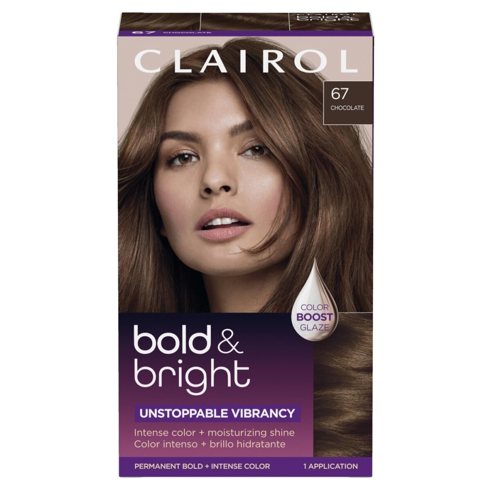 Clairol Bold & Bright Permanent Hair Dye, 67 Chocolate Hair Color, Pack of 1