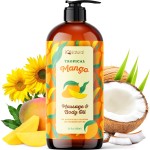 IQ Natural Mango Edible Massage Oils for Date Night, Mango Massage Oil for Massage Therapy, Body Oil for Intimacy, Tropical Warming Massage Oil for Date Night Couples - 8oz(237ml)