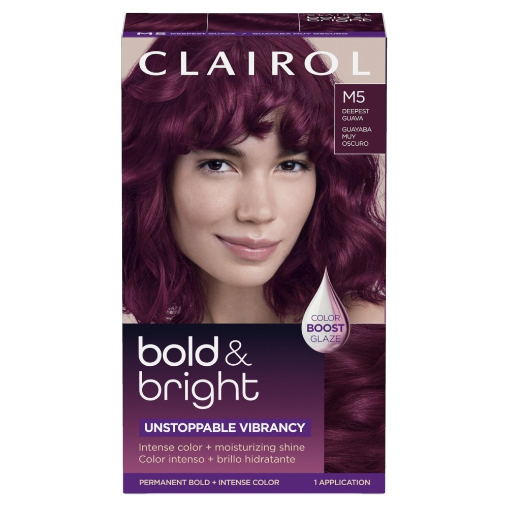 Clairol Bold & Bright Permanent Hair Dye, M5 Deepest Guava Hair Color, Pack of 1