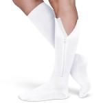 TheraMagic Zipper Compression Socks for Men & Women, 20-30mmHg Closed Toe Graduated Zippered Compression Stocking