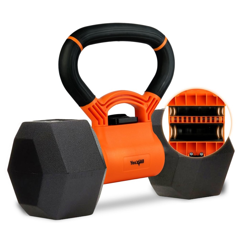 Yes4All Kettlebells Grip, Dumbbell Grip Handle, Convert Dumbbells into Kettlebell for Home Gym, Kettlebell for Weights Plate
