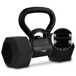 Yes4All Kettle grip, Kettlebells Dumbbell Grip Handle, Convert Dumbbells into Kettlebell, Portable Dumbbell Converter Weight Grip for Home Gym
