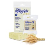 T.Taio Soap Sponge for Shower, Bath Wash Scrubber for Body, Foot, Face, Massage & Lather, Oatmeal, Mini Soap Included, Bathroom Accessories