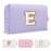 Personalized Makeup Bag Initial A-Z Preppy Patch Bag,Small PU Leather Travel Cosmetic Bag Pouch with Zipper,Purple Cute Toiletry Bag,Gift Ideal for Teen Girls Women Birthday Friend Mom,Latter E