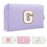 Personalized Makeup Bag Initial A-Z Preppy Patch Bag,Small PU Leather Travel Cosmetic Bag Pouch with Zipper,Purple Cute Toiletry Bag,Gift Ideal for Teen Girls Women Birthday Friend Mom,Latter G