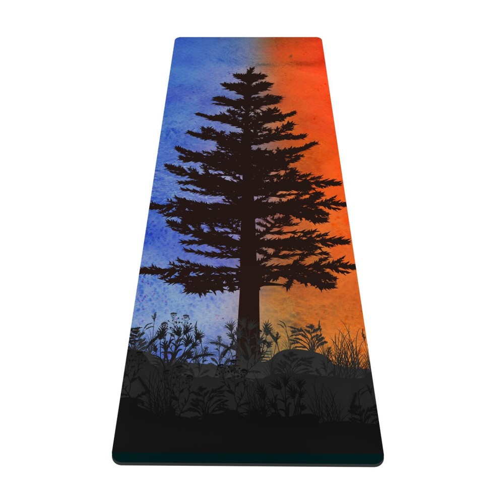 nuveti Yoga Mat Print Extra Thick TPE Non Slip Fitness Exercise Mat with Carrying Bag,72x24 Extra Thick 6MM Exercise & Workout Mat for Yoga, Pilates Fitness and Floor Exercises