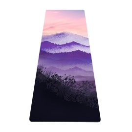 nuveti Yoga Mat Print Extra Thick TPE Non Slip Fitness Exercise Mat with Carrying Bag,72x24 Extra Thick 6MM Exercise & Workout Mat for Yoga, Pilates Fitness and Floor Exercises