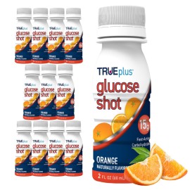 TRUEplus Glucose Shots 12 Bottles - Orange