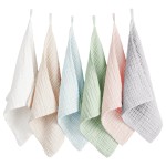 Konssy 6 Pack Face Cloths, Soft Wash Cloth for Washing Face, Cotton Face Towels for Sensitive Skin Women Facial Makeup Remover Reusable Absorbent Washcloths 11 x 11 Inch