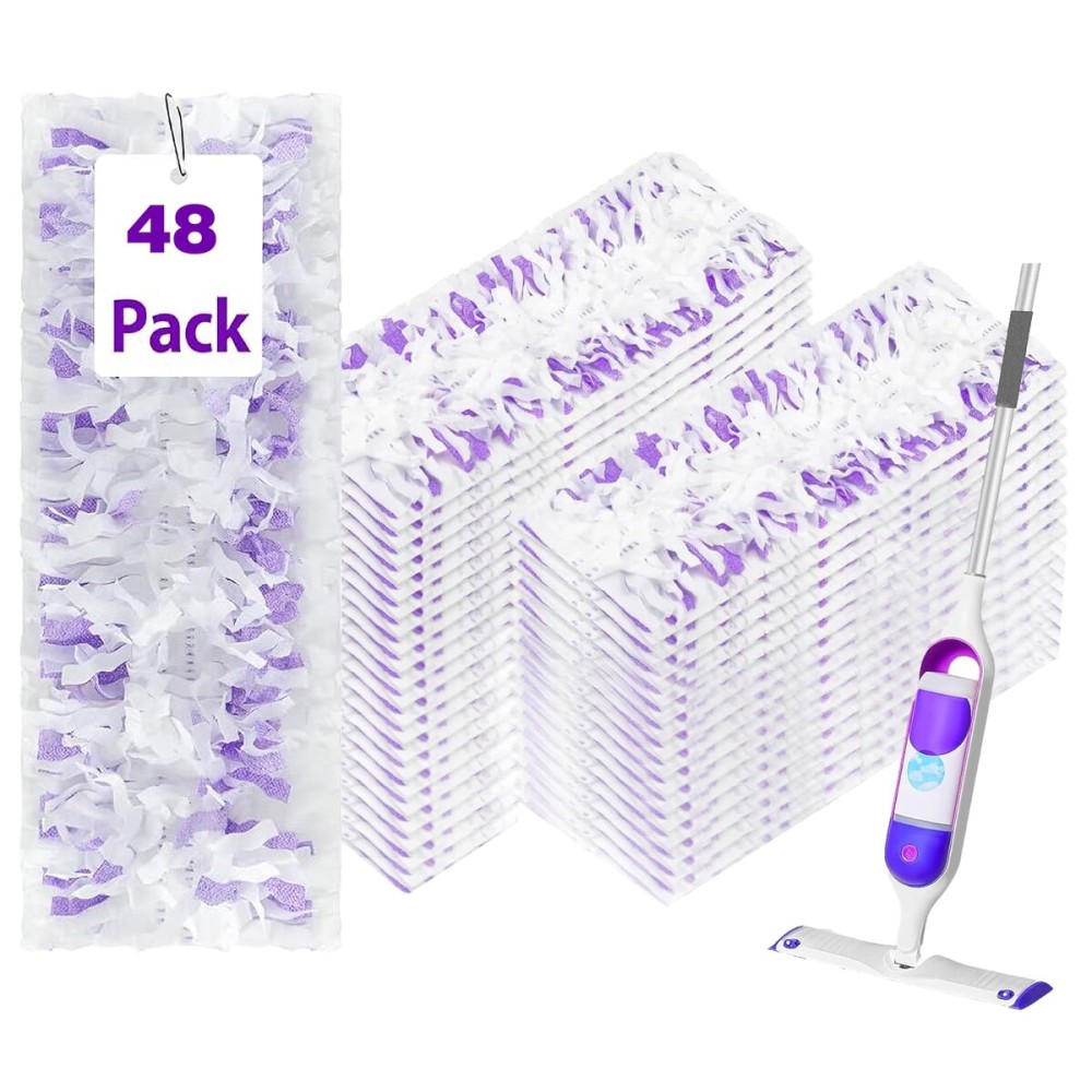 Pure Realm 48 Pack PowerMop Refills Pads for Swiffer PowerMop Multi-Surface Mops and PowerMop Wood MopsDisposable mop Pads Replacement for Floor Cleaning.