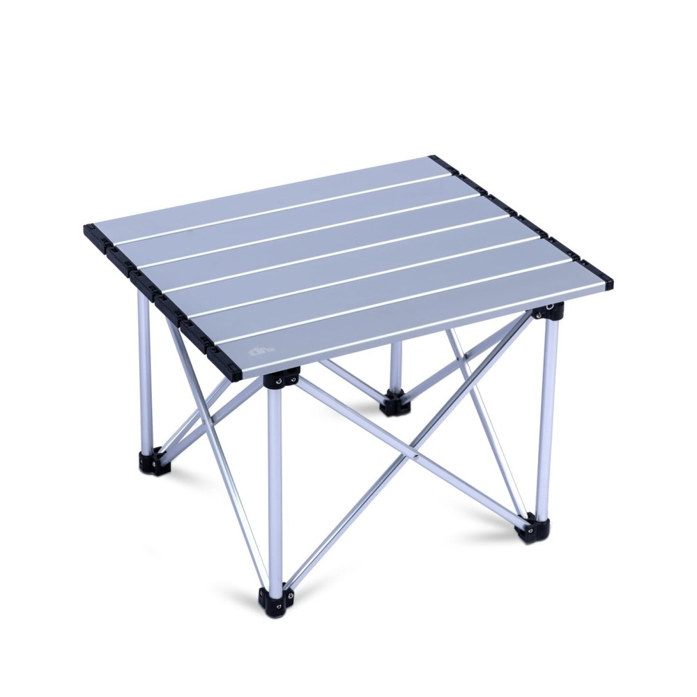 iClimb Ultralight Compact Camping Folding Table with Carry Bag (Reinforced Silver - S)