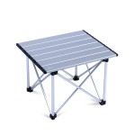 iClimb Ultralight Compact Camping Folding Table with Carry Bag (Reinforced Silver - S)