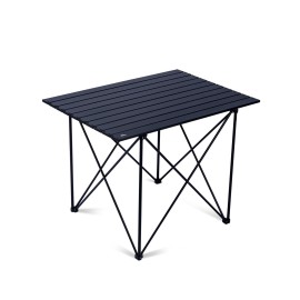 iClimb Ultralight Compact Camping Folding Table with Carry Bag (Reinforced Black - XL)