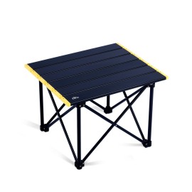 iClimb Ultralight Compact Camping Folding Table with Carry Bag (Reinforced Black - S)