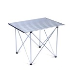 iClimb Ultralight Compact Camping Folding Table with Carry Bag (Reinforced Silver - XL)