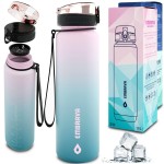 Embrava 32oz Sports Water Bottle - BPA & BPS Free - Fast-Flow Flip Top Lid - Leak Proof, Durable Tritan Plastic - 1 Liter - Womens Bottle For Gym, Fitness, Hiking, Workout & Travel