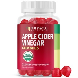Apple Cider Vinegar Gummies - Organic ACV Vitamins for Digestive Health, Metabolism & Gut Support - 120 Count - Vegan, Non-GMO, Gluten-Free - Delicious Flavor & No Harsh Taste - 2 Month Supply