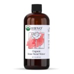 HBNO California Bottled Organic Rose Water for Face Huge 16 fl oz (480ml) Value Size - USDA Certified for Face - Pure Rose Water for Hair - Rosewater for Skincare, Haircare