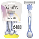 Gillette Venus Women\'s Disposable Razors for Pubic Hair and Skin, Bikini Razors for Women, 6ct