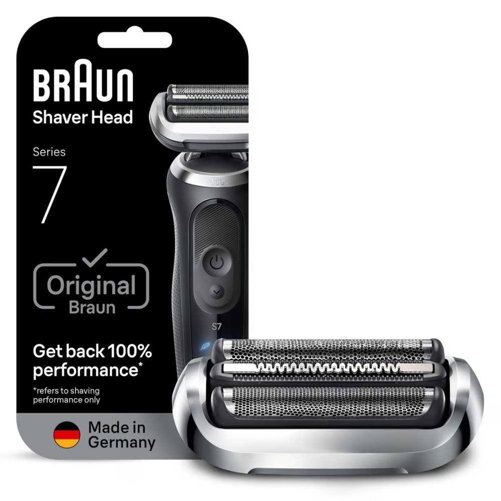 Braun Series 7 Electric Shaver Replacement Head, Easily Attach Your Shaver Head for a Shave as efficient as Day one, Compatible with New Generation Series 7 Shavers, 74S, Silver